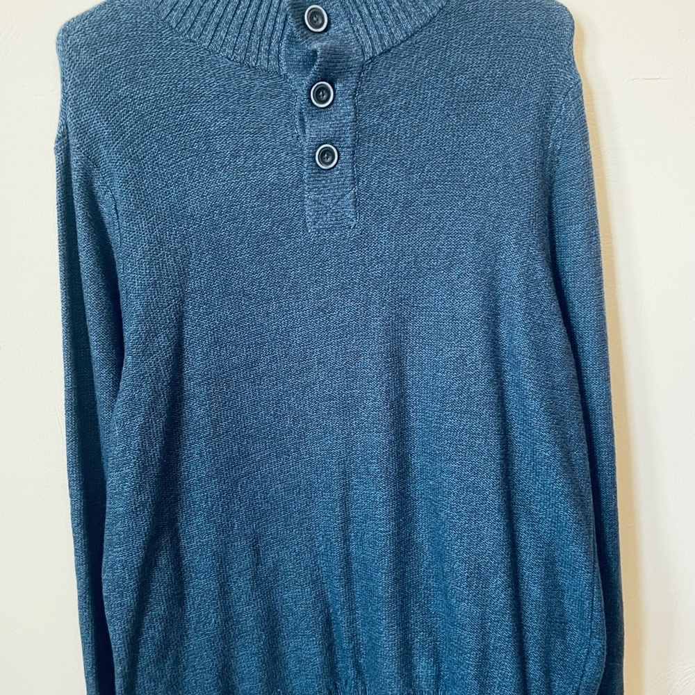 Urban Pipeline Men's Blue Turtleneck Sweater